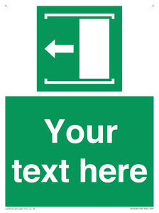 Custom Slide to Open Sign